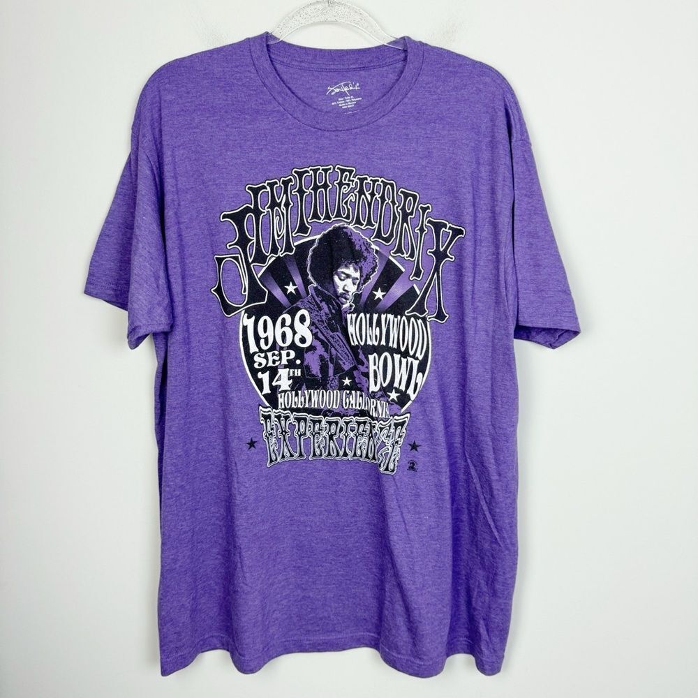 JIMI HENDRIX Purple Short Sleeve Crewneck Tee Unisex Size X-Large